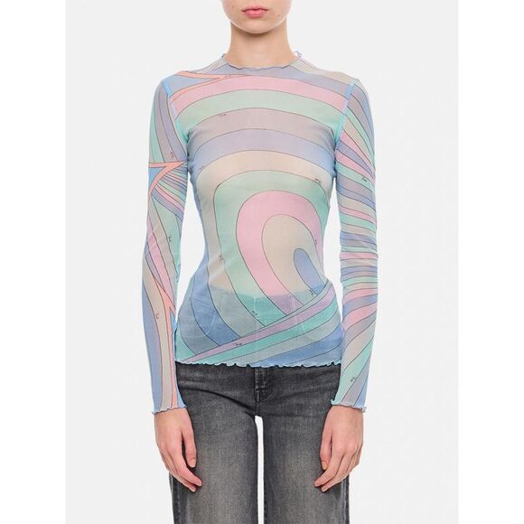 Pucci Sweater Woman Gnawed Blue